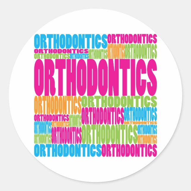 Colourful Orthodontics Classic Round Sticker (Front)