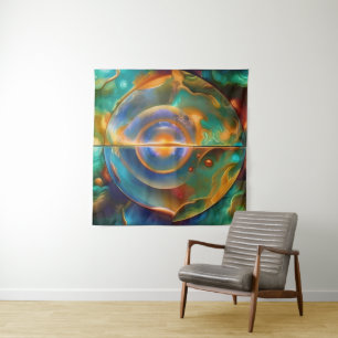 Colourful Otherworldly Abstract  Tapestry