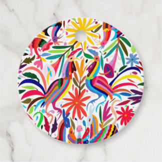 Colourful Otomi Print Gift Bag Tag