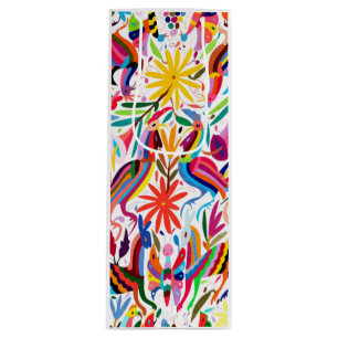 Colourful Otomi Print Wine/Tequila Gift Bag