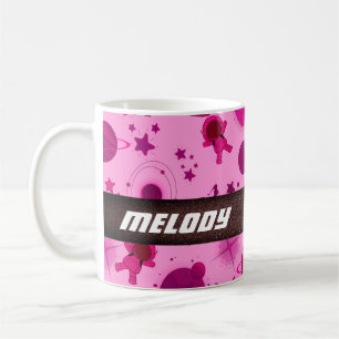 colourful outer space planet galaxy stars pattern coffee mug