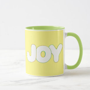 Colourful Outline Art - Joy - word mugs