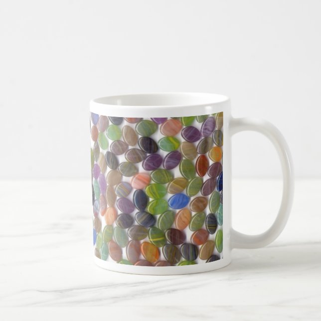 Colourful Oval Stone Beads Coffee Mug (Right)