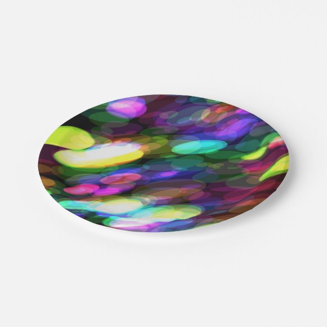 Colourful Ovals Paper Plates (Angled)