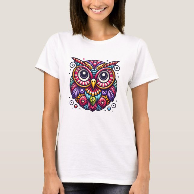 Colourful owl 2 T-Shirt (Front)