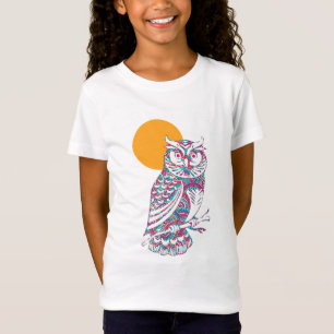 Colourful owl and moon T-Shirt