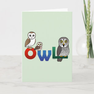 Colourful Owl Card