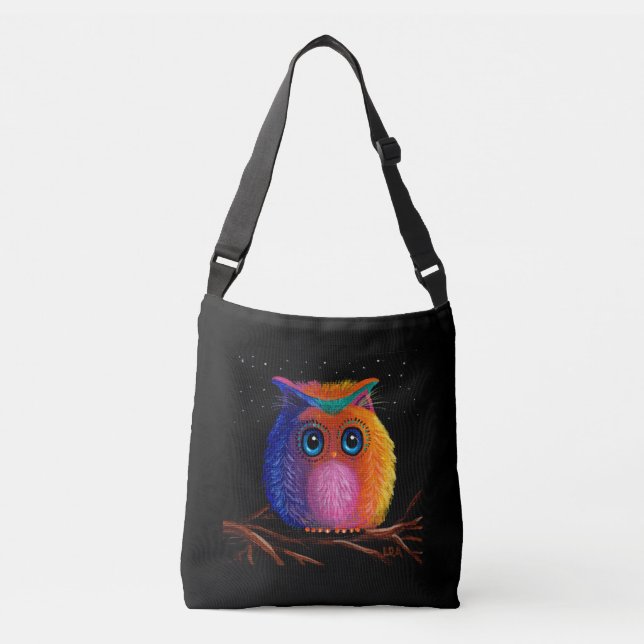 Colourful Owl Crossbody Bag (Front)