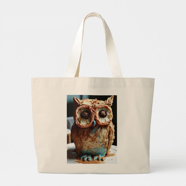 Colourful Owl & Fish Tote Bag (Back)
