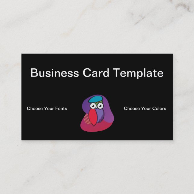 Colourful Owl logo business card (Front)