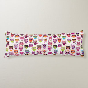 Colourful Owl Pattern For Kids 2 Body Cushion