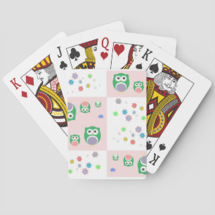 Colourful Owl Pattern For Kids 2 Playing Cards