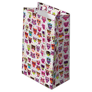 Colourful Owl Pattern For Kids 2 Small Gift Bag