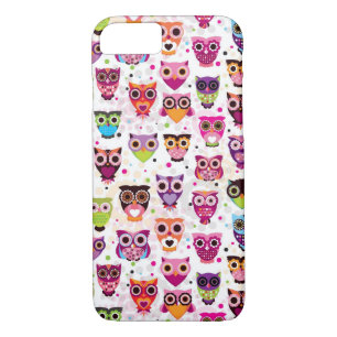 Colourful Owl Pattern For Kids iPhone 8/7 Case