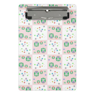 Colourful Owl Pattern For Kids Mini Clipboard