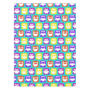Colourful Owl Pattern Tablecloth