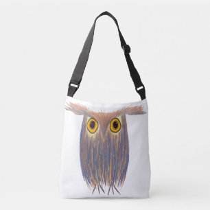 Colourful Owl Watercolor Painting Crossbody Bag