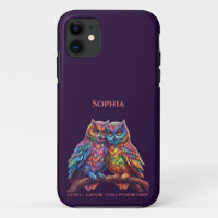 Colourful Owls-Love Birds-Valentine's Day