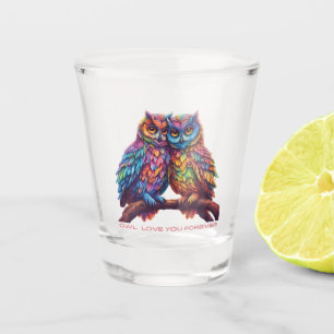 Colourful Owls-Love Birds-Valentine's Day Gifts- Shot Glass