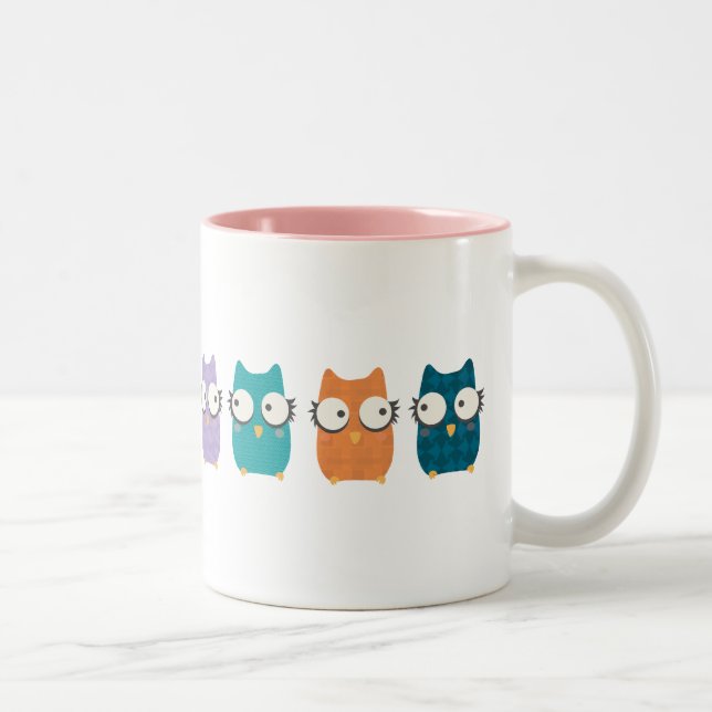 Colourful Owls Mug (Right)