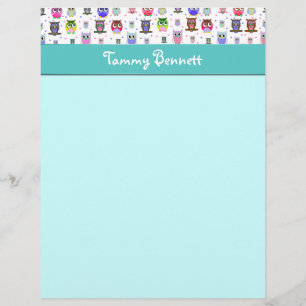 Colourful Owls Stationery