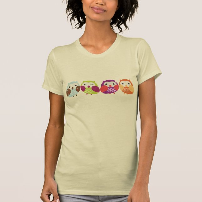 Colourful Owls T-Shirt (Front)