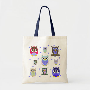 Colourful Owls Tote Bag