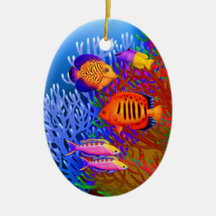 Colourful Pacific Reef Fish Ornament