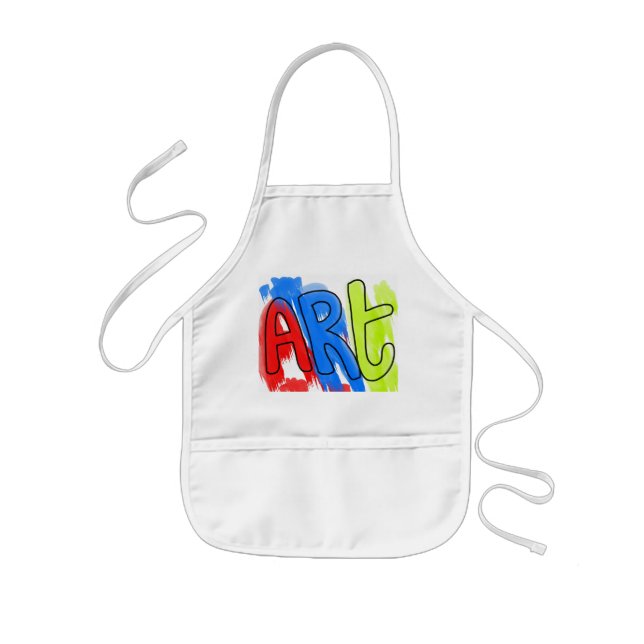 Colourful Paint Art Smock Artist Kids Apron (Front)