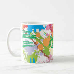Colourful Paint Blotches and Splats Coffee Mug