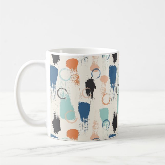 Colourful Paint Blotches and Splats Coffee Mug (Left)