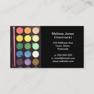 Colourful Paint Box Rainbow Business Card