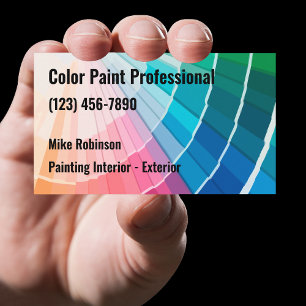 Colourful Paint Chip Background Business Card