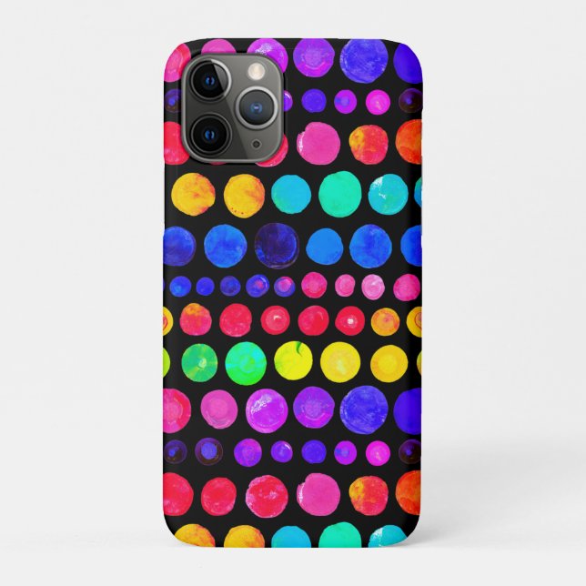 Colourful Paint Dots Pattern Case-Mate iPhone Case (Back)