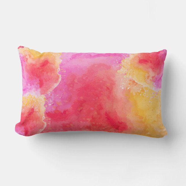 colourful paint lumbar cushion (Front)
