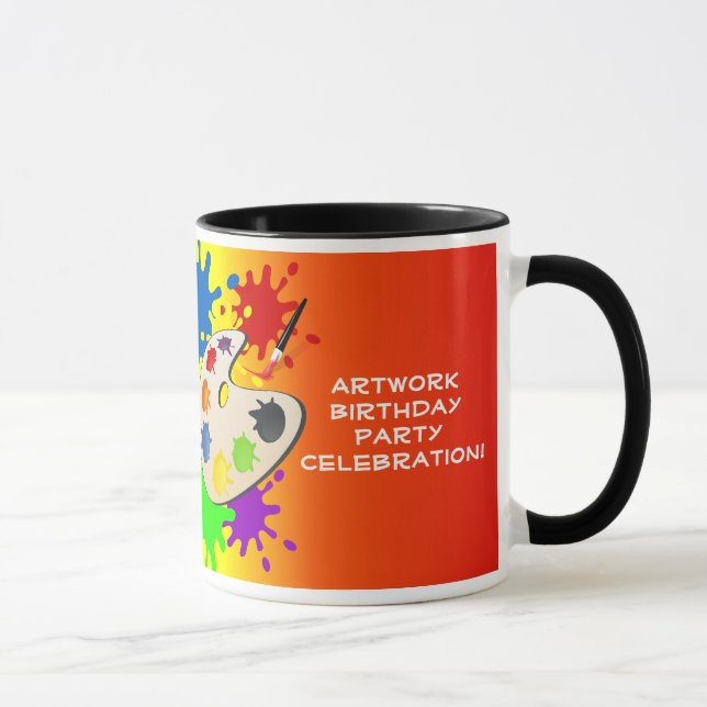 Colourful Paint Palette Art Painting Birthday Part Mug (Right)