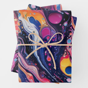Colourful paint pour style Paper Pack 352: 38