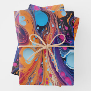 Colourful paint pour style Paper Pack 356: 44