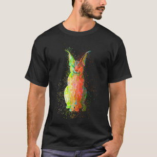 Colourful Paint Splash Caracal T-Shirt