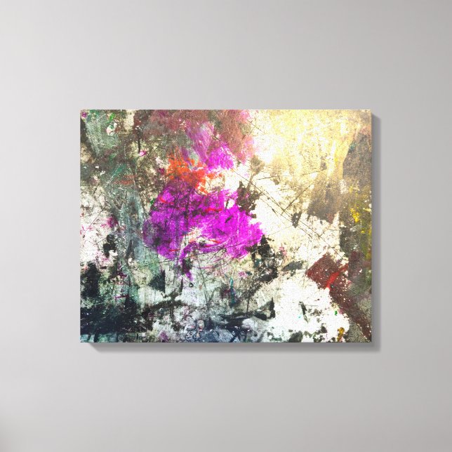 Colourful Paint Splash Cool Canvas Print (Front)
