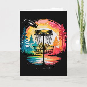 Colourful Paint Splash Disc Golf Sket Golfer Golfi Card