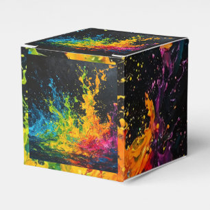 Colourful Paint Splash Favour Box