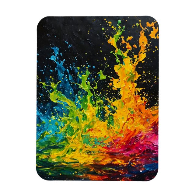 Colourful Paint Splash Magnet (Vertical)
