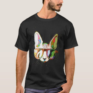 Colourful Paint Splash Sunglasses Sphynx Cat T-Shirt