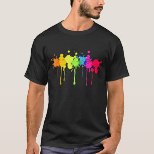 Colourful Paint splash t-shirt