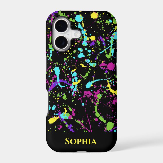 Colourful Paint Splatter- (Back)