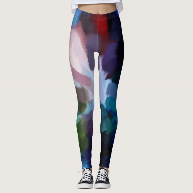 Colourful Paint Splatter #19 Leggings (Front)