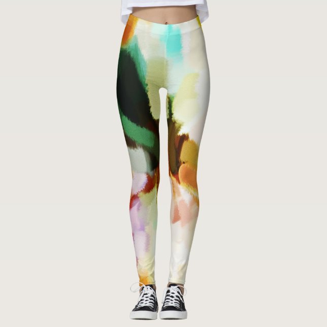 Colourful Paint Splatter #25 Leggings (Front)