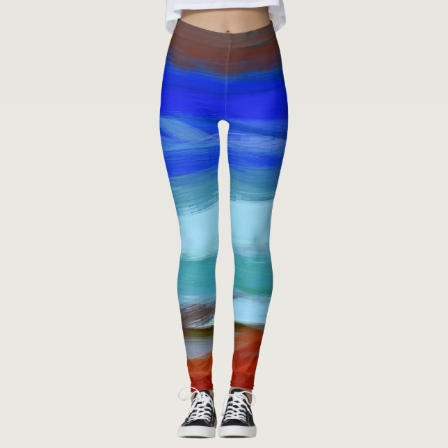 Colourful Paint Splatter #40 Leggings (Front)
