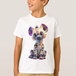 Colourful Paint Splatter Baby Hyena Kids T-Shirt